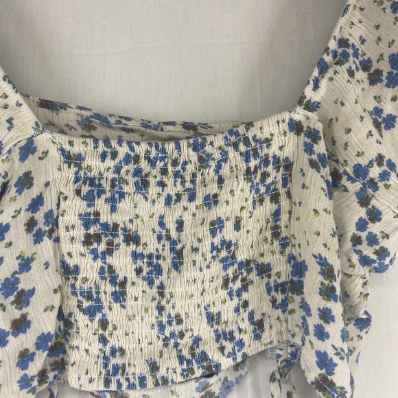 Wild Moss Cluster Ditsy Cinch Top womens sz Large - Picture 5 of 7